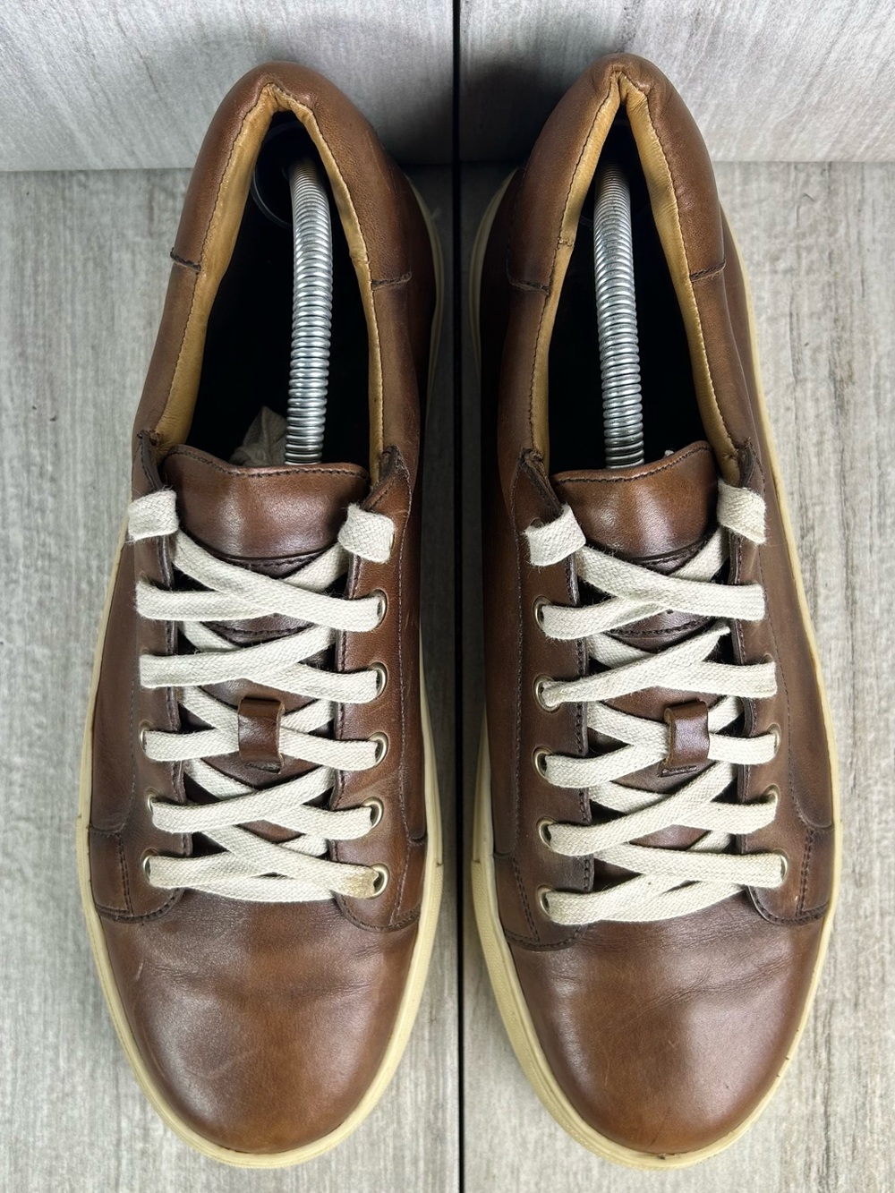 Peter Millar Brown Leather Casual Lace Up Sneaker Dress Shoe Men’s Size 10.5 - Picture 7 of 11